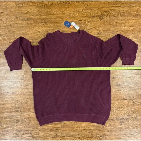 Tommy Bahama Red Ocean Avenue V-Neck Casual Pullover Sweater Sweatshirt Men 2XL - Picture 8 of 9
